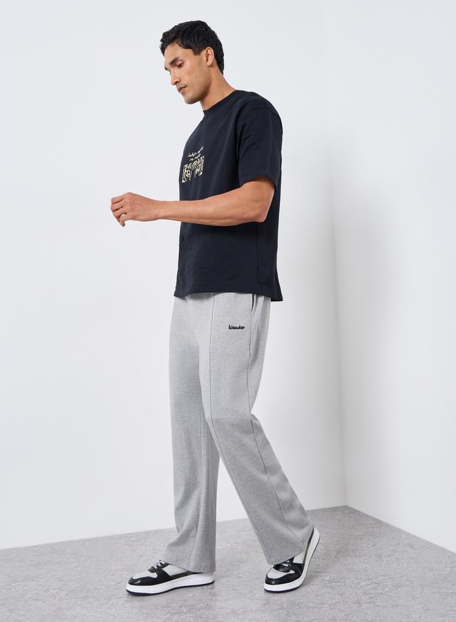 Styli Men Grey Embroidered Relaxed Joggers - Image 1